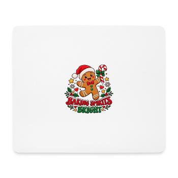 Baking Spirits Bright – Lustiger Lebkuchenmann - Mousepad (Querformat) - Weiß - Vorne