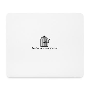 Liberté - Tapis de souris (format paysage) - blanc - Devant
