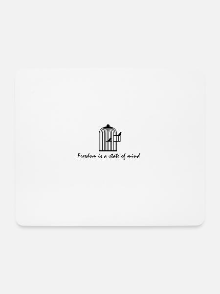 Freiheit - Mousepad (Querformat) - Weiß