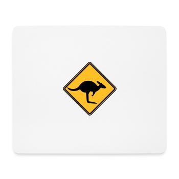Attention kangourou - Tapis de souris (format paysage) - blanc - Devant