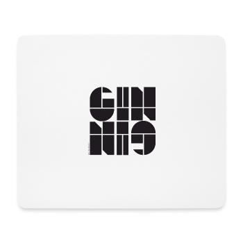 Gin Lover Design in schwarzweiß - Mousepad (Querformat) - Weiß - Vorne
