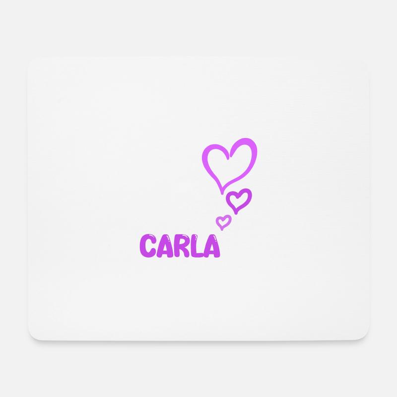 Vorname Carla - Mousepad (Querformat) - Weiß