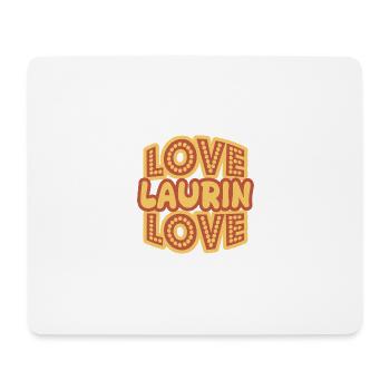 Prénom Laurin - Tapis de souris (format paysage) - blanc - Devant
