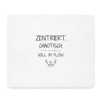 Design affirmatif – l’ironie rencontre la vie quotidienne - Tapis de souris (format paysage) - blanc - Devant