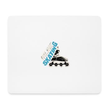 Inline Skating Retro Inliner Design - Mousepad (Querformat) - Weiß - Vorne