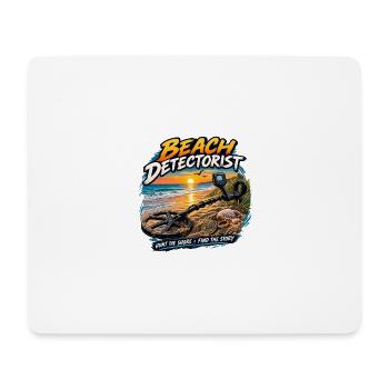 Strand-Detektor-Metall-Detektor-Schatzsuche- - Mousepad (Querformat) - Weiß - Vorne