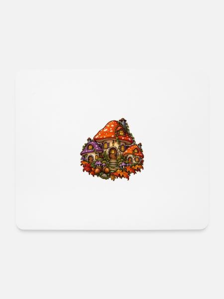 Pilzdorf - Mousepad (Querformat) - Weiß