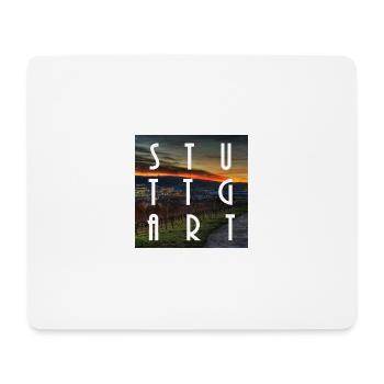 Stuttgart - Tapis de souris (format paysage) - blanc - Devant