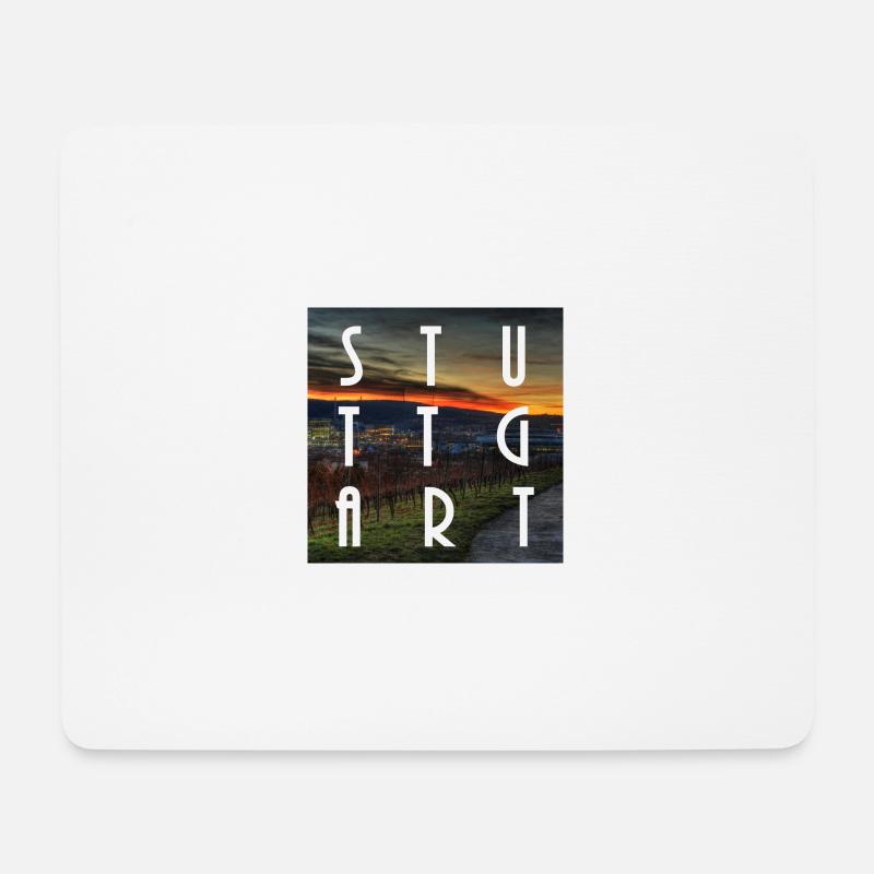 Stuttgart - Mousepad (Querformat) - Weiß