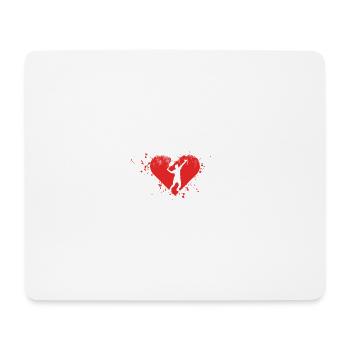 Amour de tennis - Tapis de souris (format paysage) - blanc - Devant