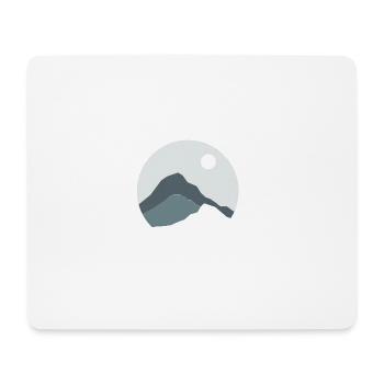 Berge Landschaft Geschenk wandern reisen silhouett - Mousepad (Querformat) - Weiß - Vorne