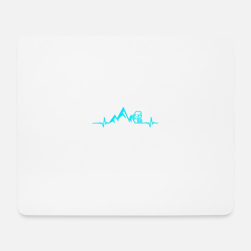 mountainbike - Mousepad (Querformat) - Weiß