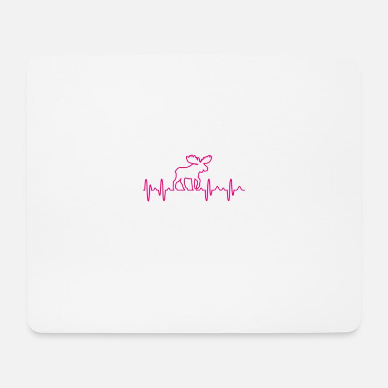 elch - Mousepad (Querformat) - Weiß