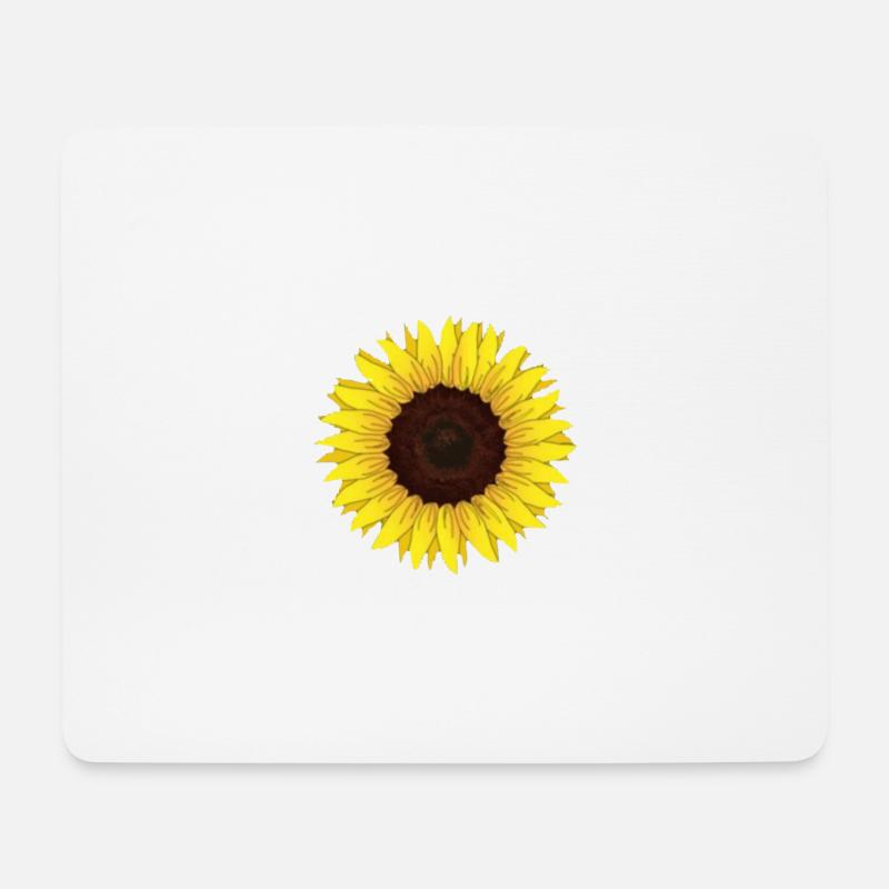 Sonnenblume - Mousepad (Querformat) - Weiß