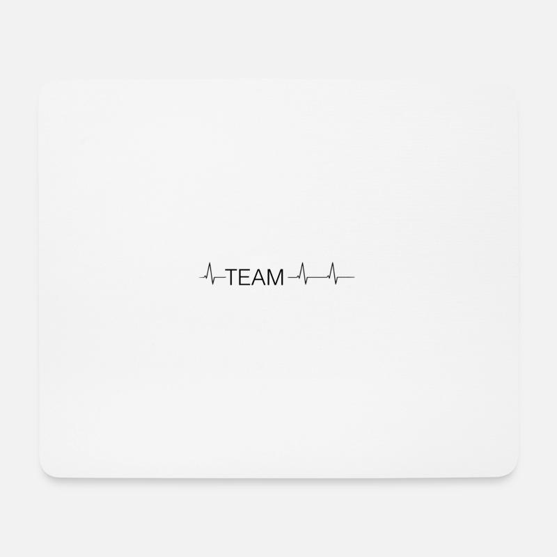 Team Heartbeat - Mousepad (Querformat) - Weiß
