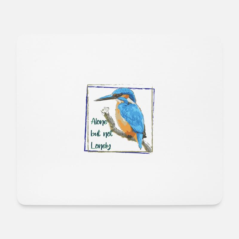 Alone but not lonely - Mousepad (Querformat) - Weiß