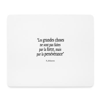 persévérance travail belle citation inspirante - Tapis de souris (format paysage) - blanc - Devant