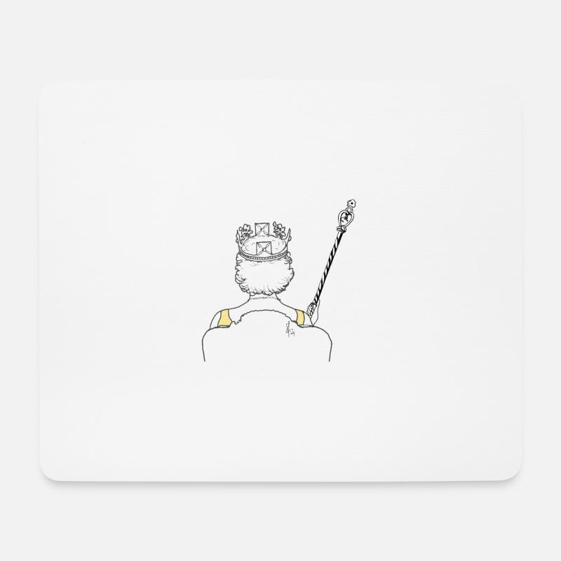 The Queen with Zepter - Mouse Pad (horizontal) - white