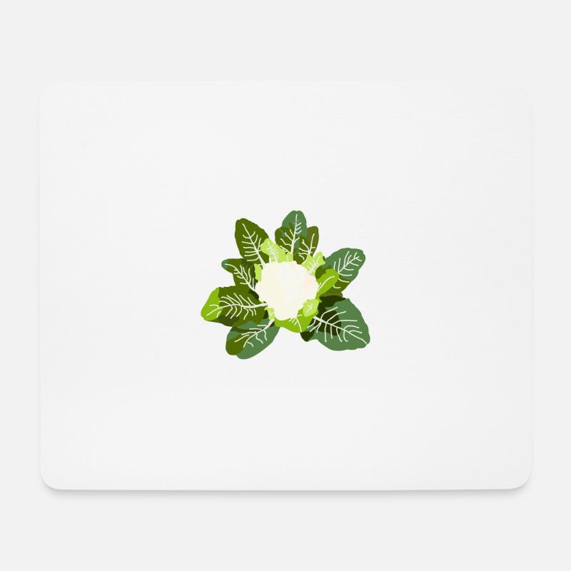 Kohlblume Gemüse Garten Gemüse Gemüse - Mousepad (Querformat) - Weiß