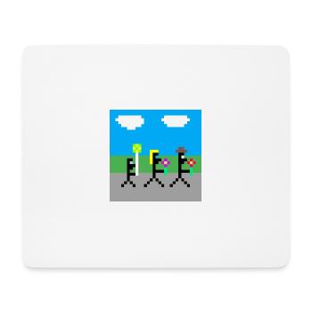 Famille pixel - Tapis de souris (format paysage) - blanc - Devant