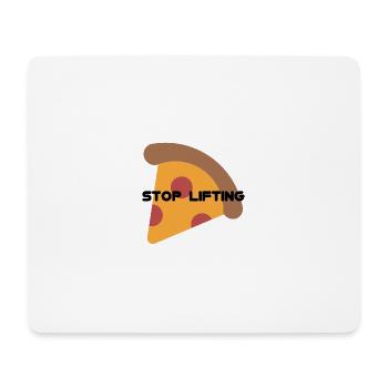 ARRÊTEZ DE SOULEVER LA PIZZA - Tapis de souris (format paysage) - blanc - Devant