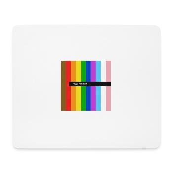 Fierté Arc-en-ciel Happy Pride - Tapis de souris (format paysage) - blanc - Devant