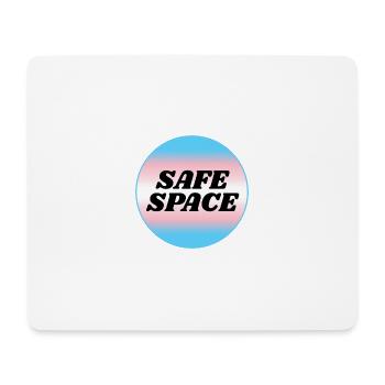 TRANS safe space - transgender pride - Mouse Pad (horizontal) - white - Front