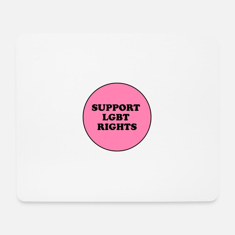 Soutenez les droits LGBT - Tapis de souris (format paysage) - blanc