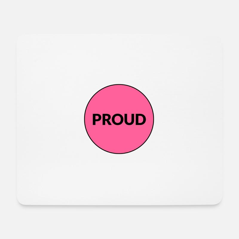 PROUD LGBT PRIDE - Mouse Pad (horizontal) - white
