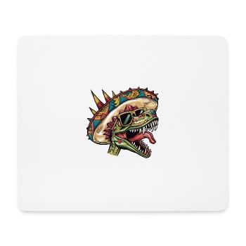 Dinosaur stegosaurus Sombrero - Mouse Pad (horizontal) - white - Front