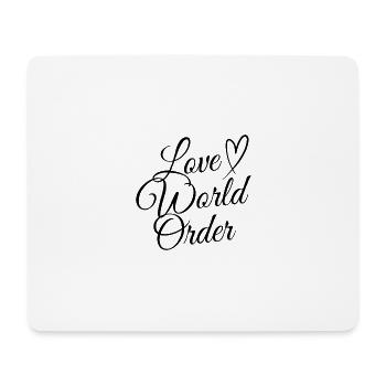 Ordre mondial de l’amour - Tapis de souris (format paysage) - blanc - Devant