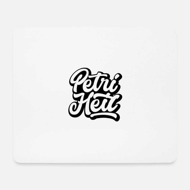 Petri Heil - Mousepad (Querformat) - Weiß