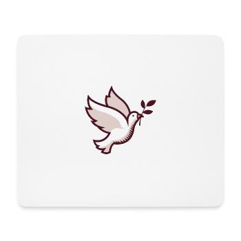 Die Taube ist immer das Symbol des Friedens, außer für die - Mousepad (Querformat) - Weiß - Vorne