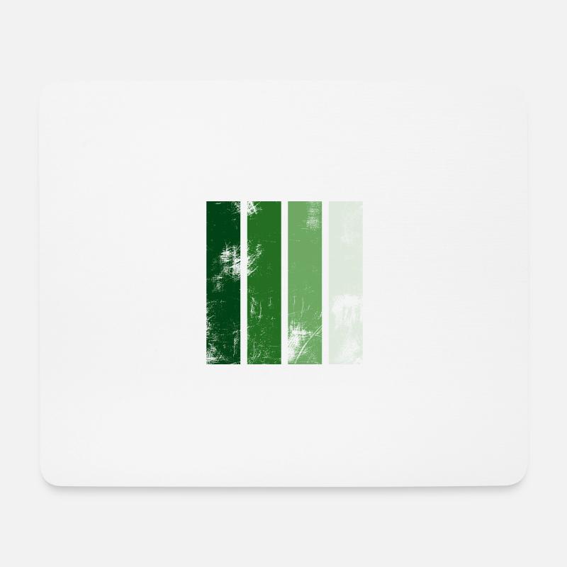 Retro Streifen Grün - Mousepad (Querformat) - Weiß
