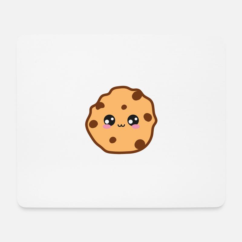 Cookie Niedlich Kawaii - Mousepad (Querformat) - Weiß