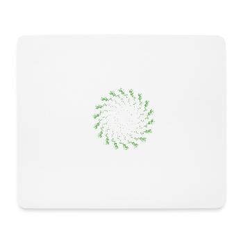 dotted shape rotated wind turbine green - Mouse Pad (horizontal) - white - Front