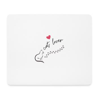 cat lover (Positive Designs) - Mouse Pad (horizontal) - white - Front