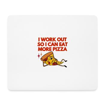 GYM fitness - workout for pizza - lustiger spruch - Mousepad (Querformat) - Weiß - Vorne