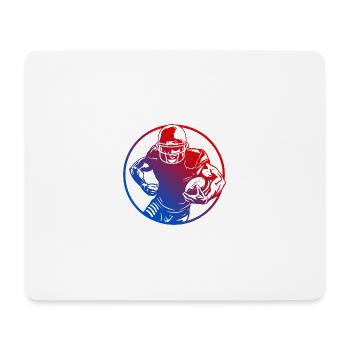 Silhouette de football américain coloré - Tapis de souris (format paysage) - blanc - Devant