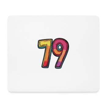 79 Number Symbol - Mouse Pad (horizontal) - white - Front
