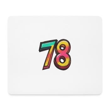 78 Number Symbol - Mouse Pad (horizontal) - white - Front