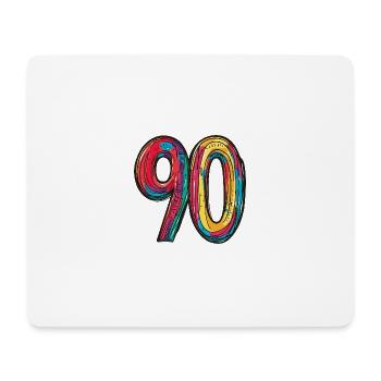 90 Number Symbol - Mouse Pad (horizontal) - white - Front
