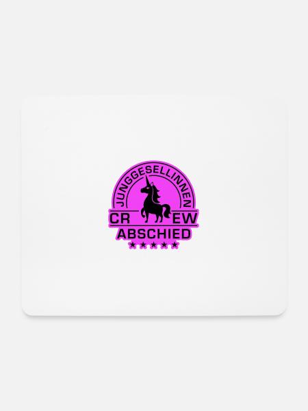 Junggesellinnenabschied Crew Einhorn Braut - Mousepad (Querformat) - Weiß