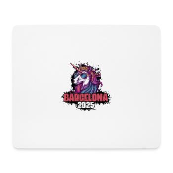 Licorne de Barcelone 2025 - Tapis de souris (format paysage) - blanc - Devant