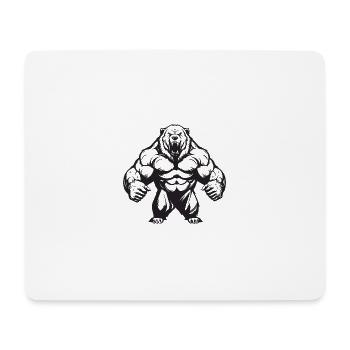 Grizzly Bär Workout - Mousepad (Querformat) - Weiß - Vorne