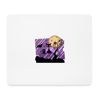 Halloween Katze - Mousepad (Querformat) - Weiß - Vorne