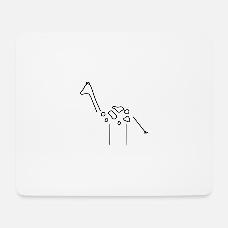 giraffe - Mousepad (Querformat) - Weiß