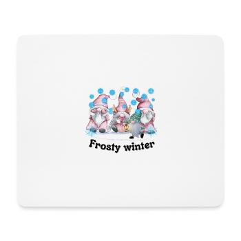 Frosty Winter - Nordic Elves for Christmas - Mouse Pad (horizontal) - white - Front