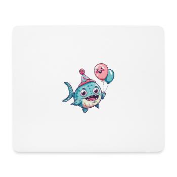 Piranha Pisces Birthday Baby - Mouse Pad (horizontal) - white - Front