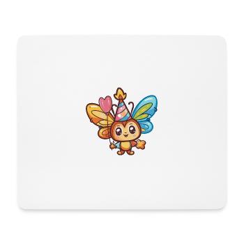 Butterfly Birthday Baby - Mouse Pad (horizontal) - white - Front